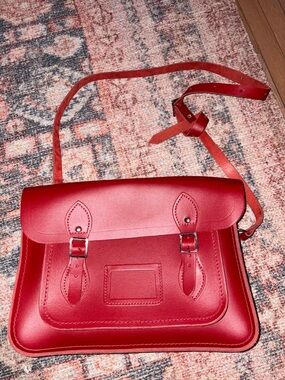 The Cambridge Satchel Company Red Leather Satchel Shoulder Bag
